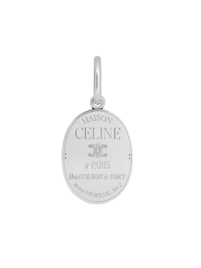 Celine Celine Charms Maison Celine Medal in Brass with Rhodium Finish