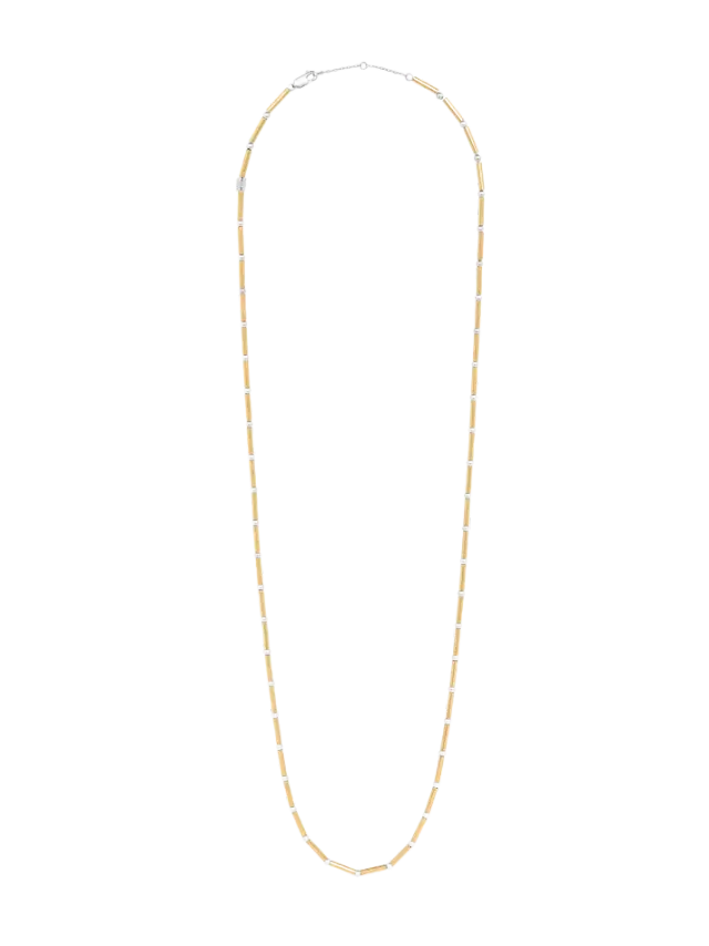 Celine Celine Charms Long Necklace in Brass with Gold and Rhodium Finish