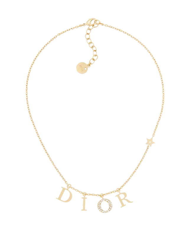 Dior Gold-Finish Metal and White Crystals Dio(r)evolution Necklace