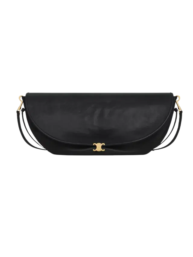 Celine HALFMOON SOFT TRIOMPHE BAG IN SUPPLE SHINY LAMBSKIN