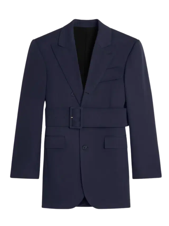 Celine Colonne Jacket in Grain de Pourdre Wool