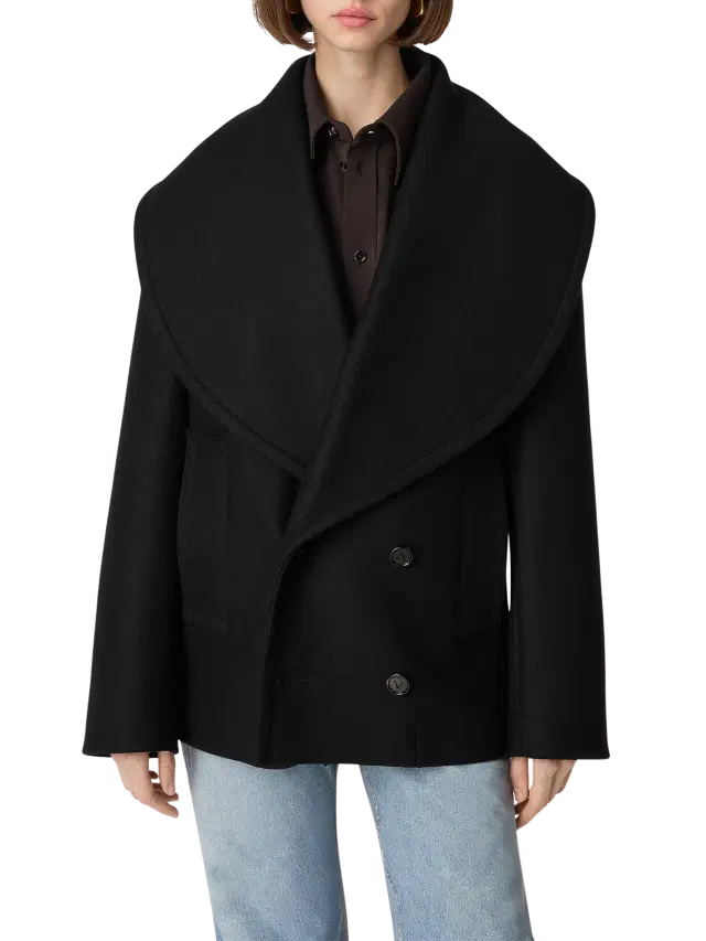 Stretch Wool Short Coat