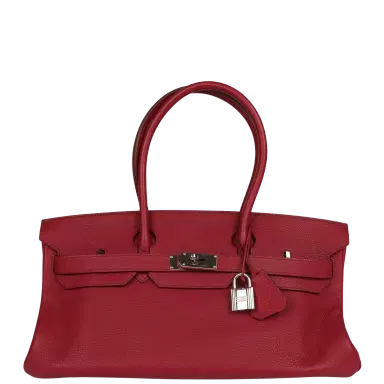 HERMÈS Vintage Hermes Shoulder Birkin 42 JPG Rubis Togo Palladium Hardware | Thumbnail 1 HERMÈS Vintage Hermes Shoulder Birkin 42 JPG Rubis Togo Palladium Hardware | Thumbnail 1