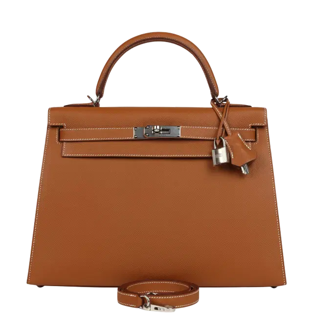 hermes Hermes Kelly Sellier 32 Gold Epsom Palladium Hardware