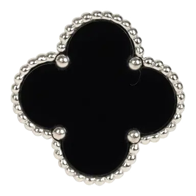 Van Cleef & Arpels Pre-owned Van Cleef & Arpels Magic Alhambra Ring Onyx 18K White Gold Hardware | Thumbnail 1 Van Cleef & Arpels Pre-owned Van Cleef & Arpels Magic Alhambra Ring Onyx 18K White Gold Hardware | Thumbnail 1