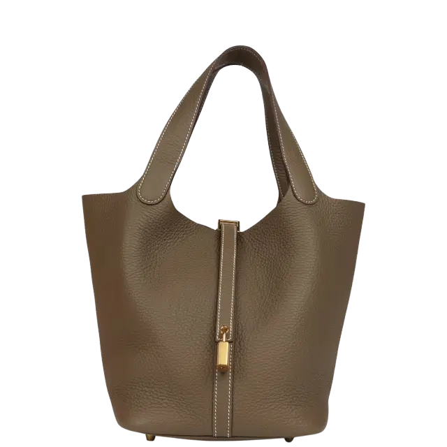 hermes Hermes Picotin Lock 22 Etoupe Clemence Gold Hardware