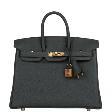 HERMÈS Hermes Birkin 25 Gris Misty Togo Gold Hardware | Thumbnail 1