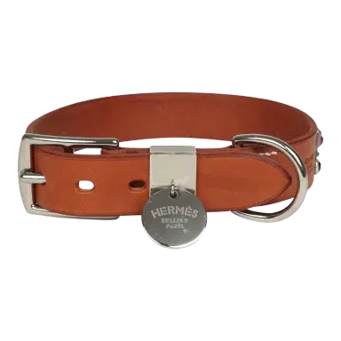 HERMÈS Custom Multicolored Swarovski Crystal Hermes Etriviere III Dog Collar S Dark Irish Vache Bridle Sterling Silver | Thumbnail 1
