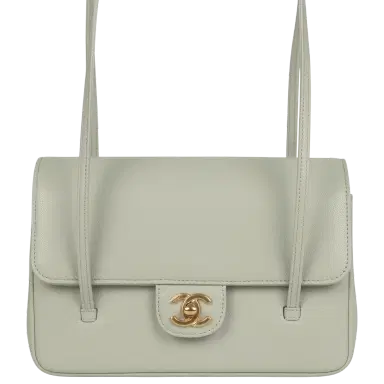 Chanel Chanel Small Preppy Coco Flap Bag Light Shiny Green Caviar Brushed Gold Hardware | Thumbnail 1 Chanel Chanel Small Preppy Coco Flap Bag Light Shiny Green Caviar Brushed Gold Hardware | Thumbnail 1