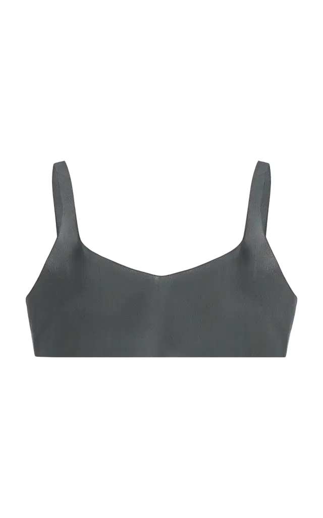 Prada Silk Crepe de Chine Cropped Top