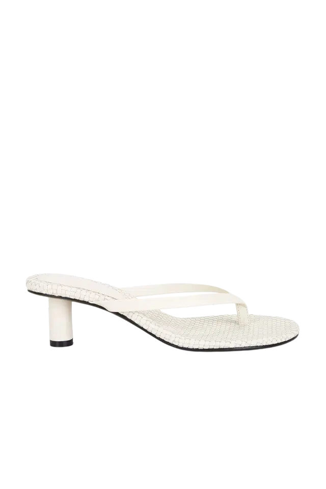 Woven Thong Heeled Sandal
