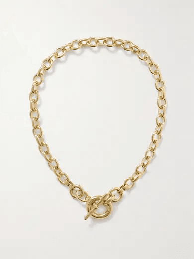 Portrait Recycled Gold-Plated Necklace. (In-Store)