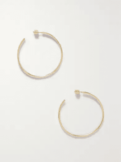 2"" Thread gold-plated hoop earrings (In-Store)