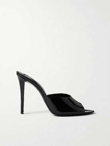 Saint Laurent Glossed-leather mules (In-Store) | Thumbnail 1