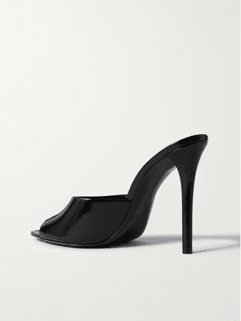 Saint Laurent Glossed-leather mules (In-Store) | Thumbnail 2