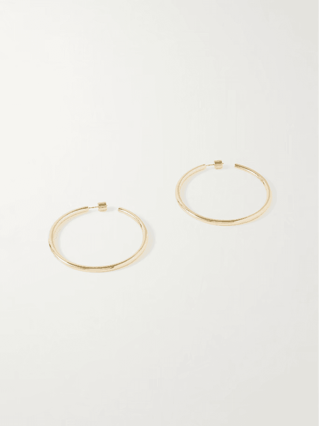 Walk gold-plated hoop earrings (In-Store)