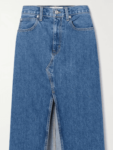 SLVRLAKE Frayed denim midi skirt (In Store) | Thumbnail 1