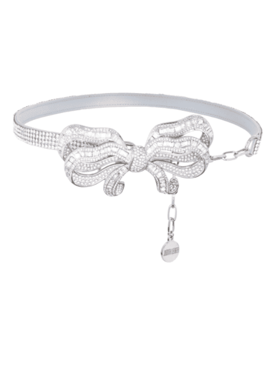 Bow Baguette Belt Silver (In Store)