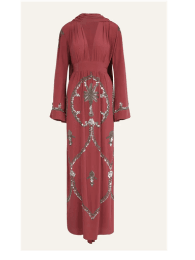 Johanna Ortiz Artistic Lifestyle Dress in Wine (In Store) | Thumbnail 1