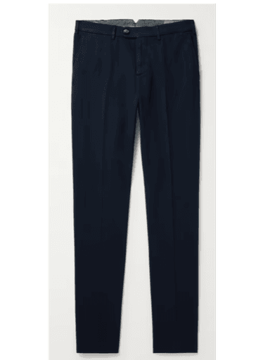 Brunello Cucinelli Slim-Fit Cotton-Gabardine Trousers (In Store) | Thumbnail 1