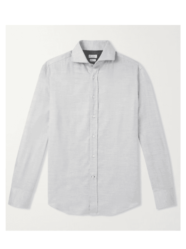 Herringbone Cotton and Lyocell-Blend Flannel Shirt (In Store)