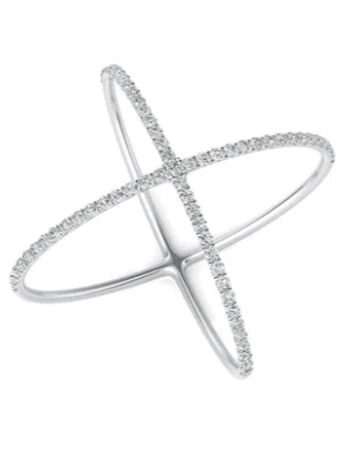 Wish Fine Jewelry Diamond 18K Gold X Ring (In Store) | Thumbnail 1