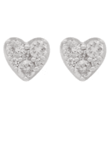 Diamond 14K Gold Dainty Heart Stud (In Store)