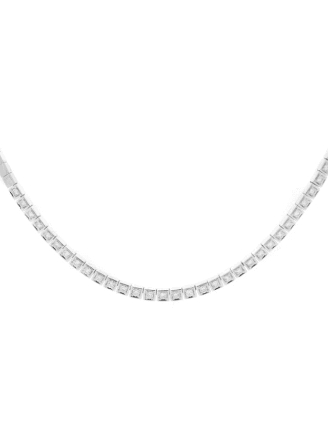 Diamond 14K White Gold Choker Necklace (In Store)