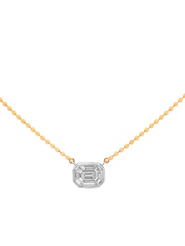 Diamond 18K/14K Gold Bead Pendant Necklace (In Store)