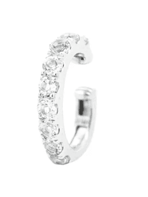 White Sapphire 18K Gold Ear Cuff (In Store)