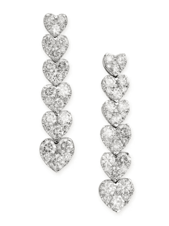 Diamond 18K Gold Linear Earring (In Store)
