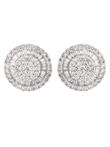 Wish Fine Jewelry Diamond White Gold Circle Earrings (In Store) | Thumbnail 1