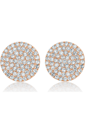 Wish Fine Jewelry 14K Yellow Gold Diamond Circle Earrings (In Store) | Thumbnail 1