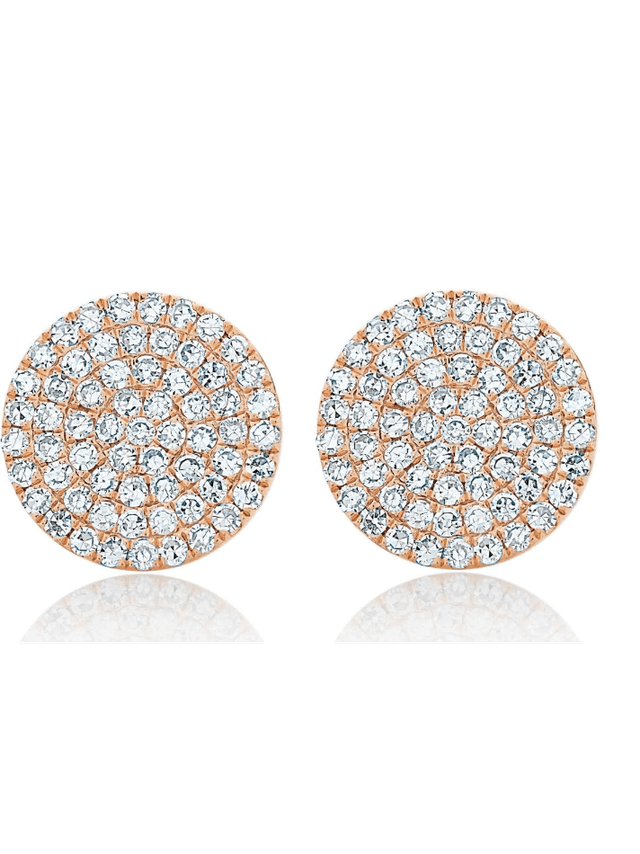 14K Yellow Gold Diamond Circle Earrings (In Store)
