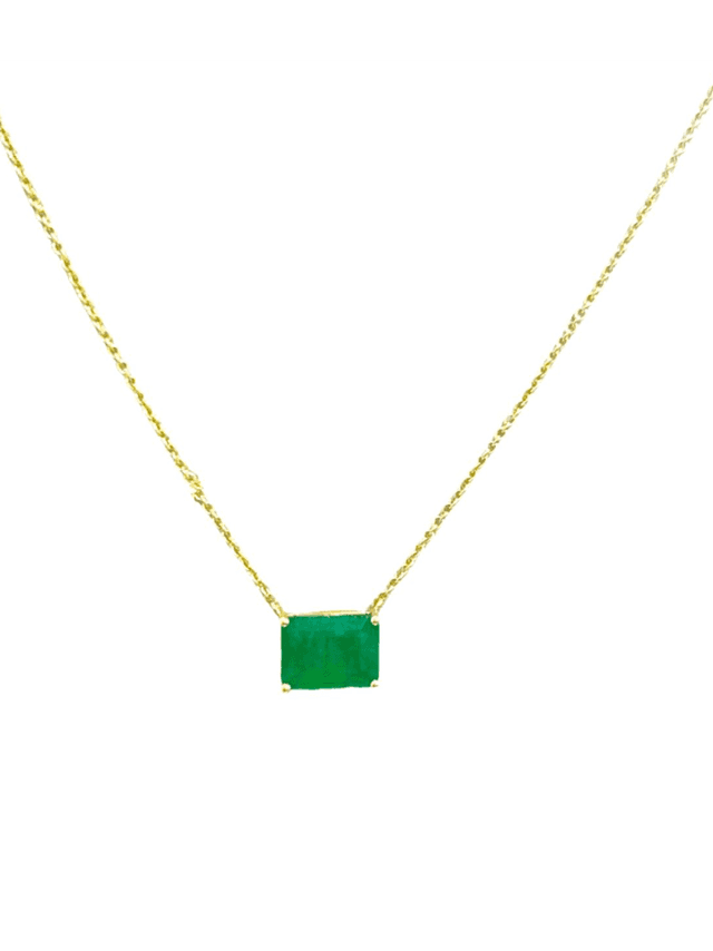 18K Yellow Gold Emerald Necklace (In Store)