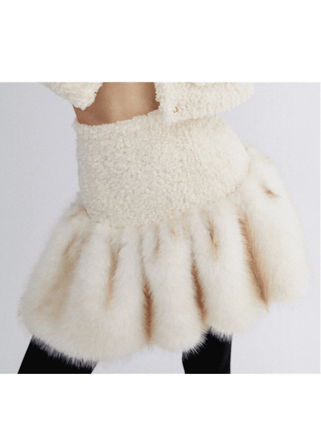 Lita faux fur skirt (In Store)