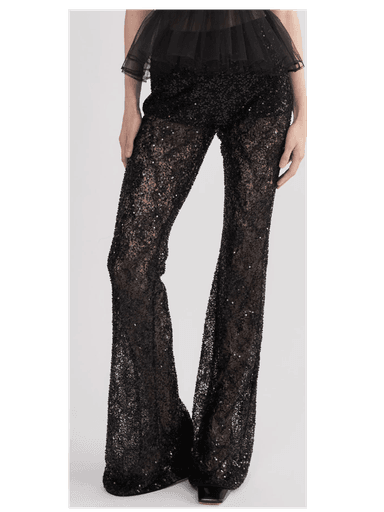 Aknvas Lennon black embroidered lace pants (In Store) | Thumbnail 1