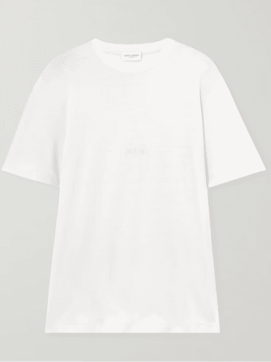 Saint Laurent Embroidered cotton T-shirt (In Store) | Thumbnail 1