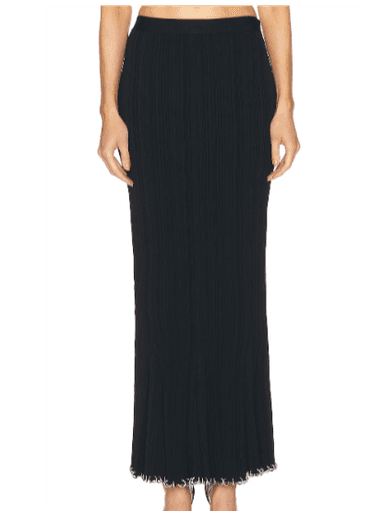 Aknvas Riar Knit Skirt in black w/ Rings at hem (In Store) | Thumbnail 1