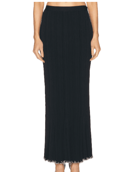Riar Knit Skirt in black w/ Rings at hem (In Store)