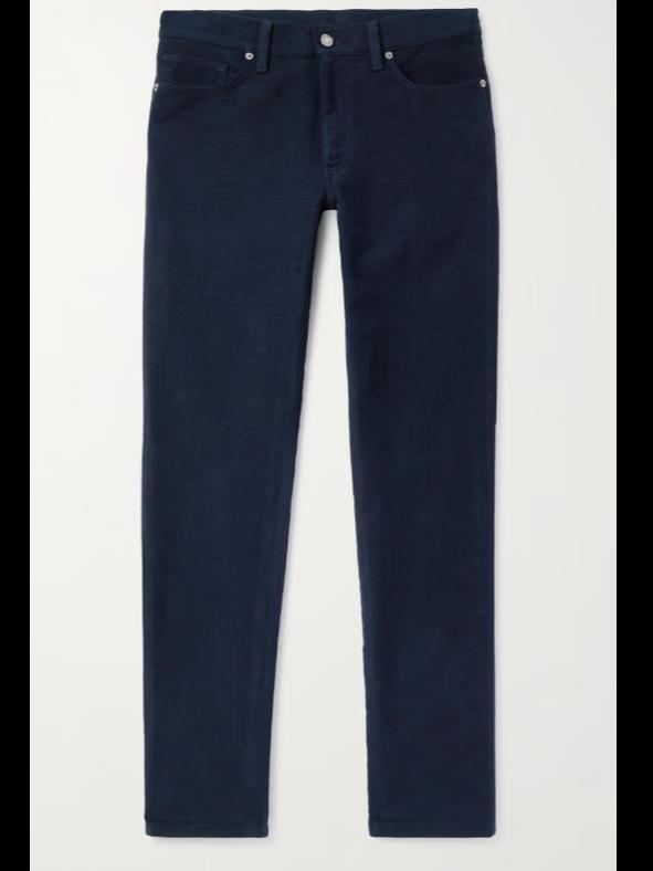 City Slim-Fit Tapered Cotton and Cashmere-Blend Trousers