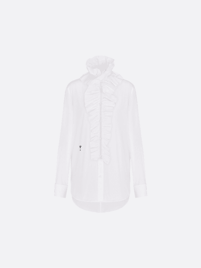Dior Blouse with Removable Ruched Collar