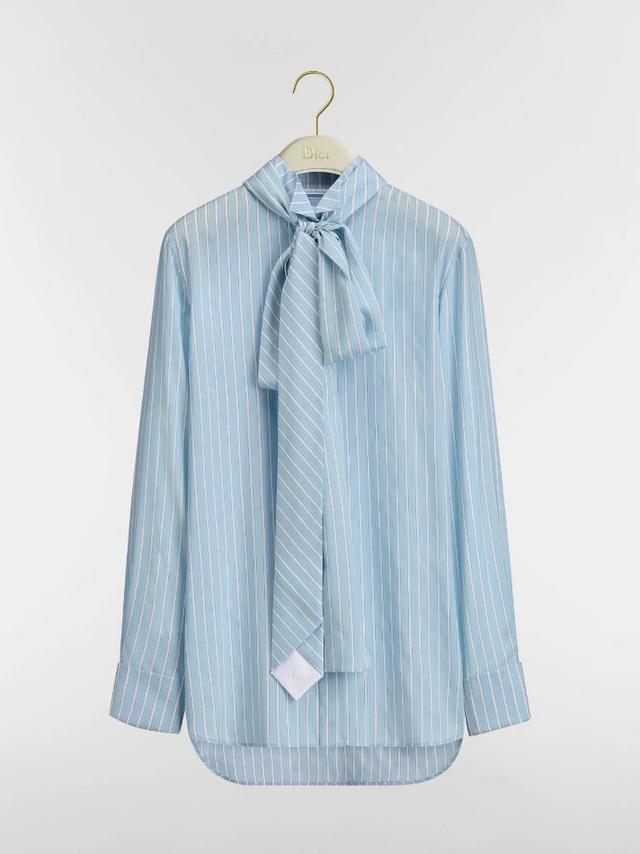 Blouse with Tie-Effect Neckline