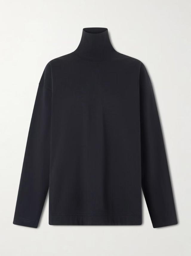Phoebe Philo Oversized cotton-jersey turtleneck sweatshirt