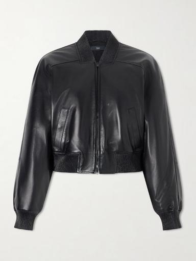 Phoebe Philo Shrunk cropped leather bomber jacket | Thumbnail 1