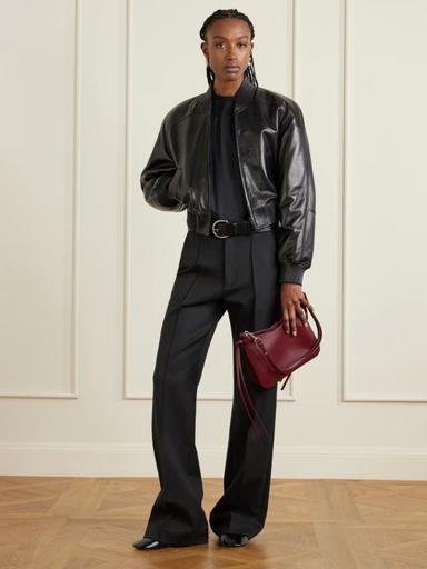 Phoebe Philo Shrunk cropped leather bomber jacket | Thumbnail 2