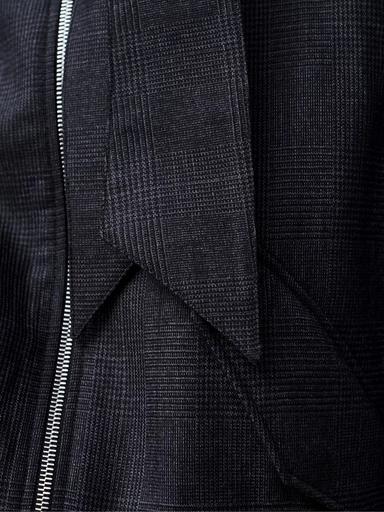 Dior Zipped Jacket in Gray Prince of Wales Virgin Wool and Cashmere | Thumbnail 5