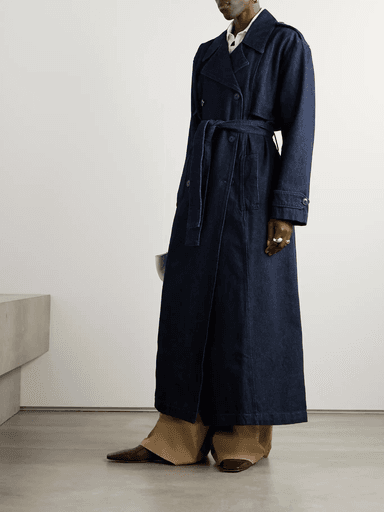 The Frankie Shop Double-breasted denim trench coat (In Store) | Thumbnail 2