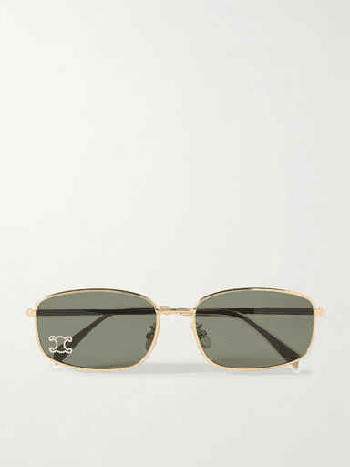 CELINE Eyewear Triomphe Crystal Square-Frame Sunglasses (In Store) | Thumbnail 1