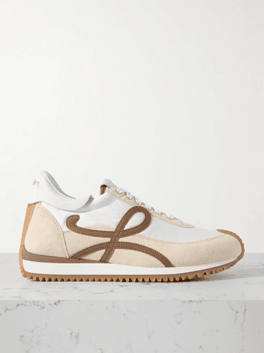 Loewe Flow Runner leather-trimmed shell and suede sneakers (In Store) | Thumbnail 1
